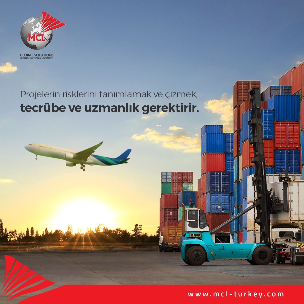 Uluslararası lojistik projelerinin risklerini belirlemek tecrübe ve uzmanlık gerektirir.
